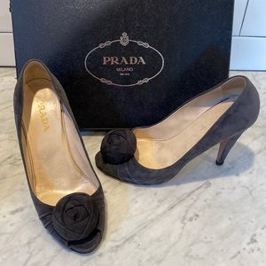PRADA dark grey heels